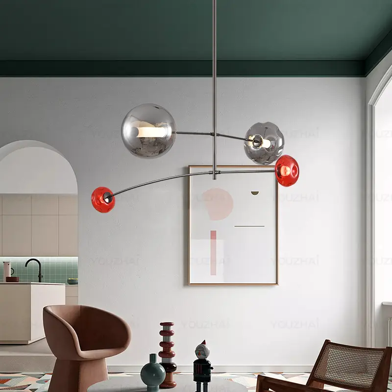 Nordic Art Magic Bean Pendant Lamp Modern Glass Chandelier for Bedroom Bar Restaurant Living room Decor Ceiling light