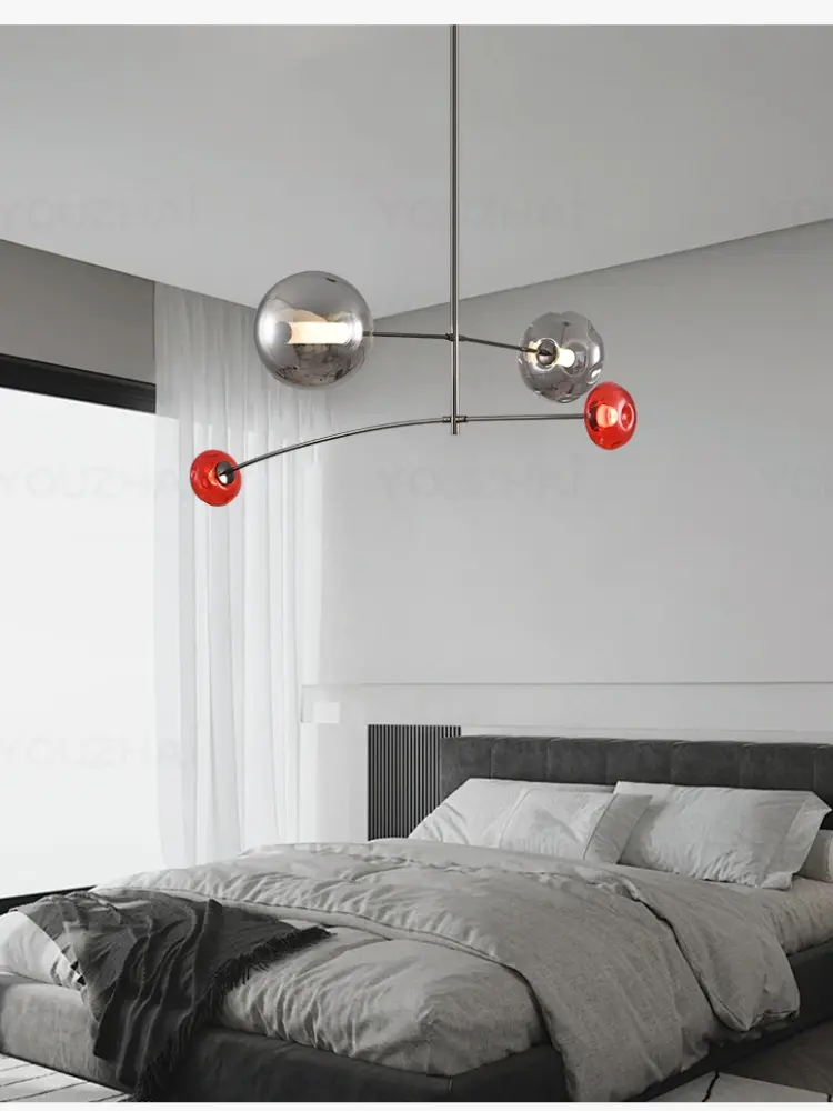 Nordic Art Magic Bean Pendant Lamp Modern Glass Chandelier for Bedroom Bar Restaurant Living room Decor Ceiling light