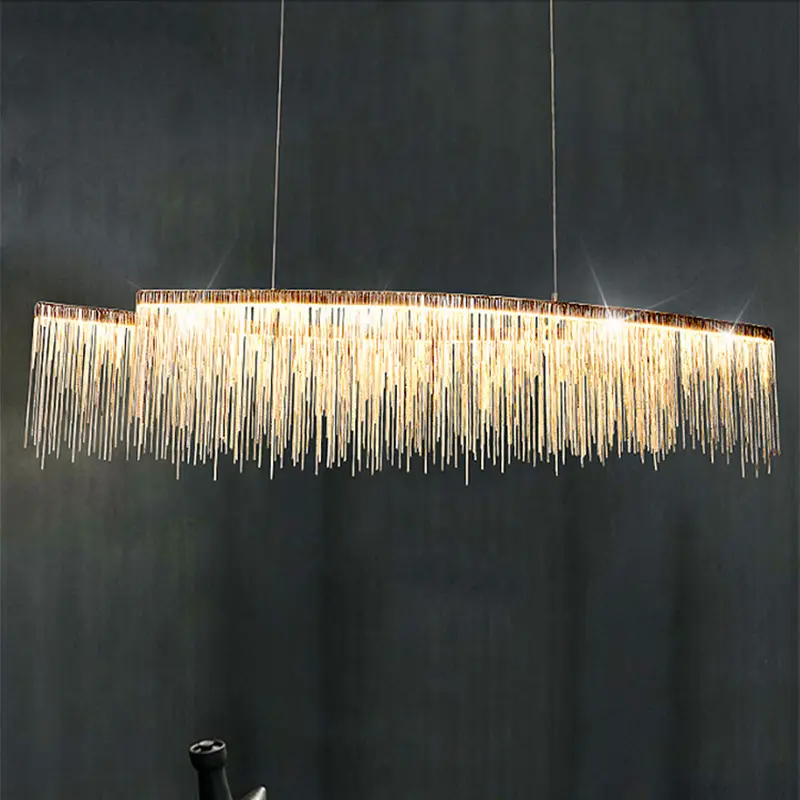 Nordic circle chandelier Indoor Modern Round tassel chandelier for Home Living room bedroom Minimalism house lighting fixtures