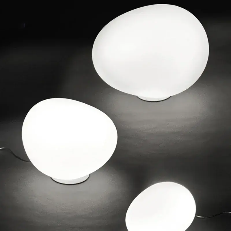 Italian Designer Table Lamp Glass Floor Lamps For Living Room Bedroom Study Desk Decor Light Home E27 Cobblestone Night Light