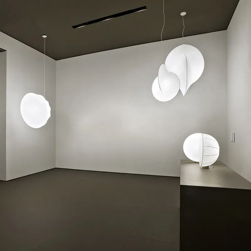 Overlap Suspension Lamp Nordic lamp minimalist creative silk white pendant light room living room study staircase pendant light