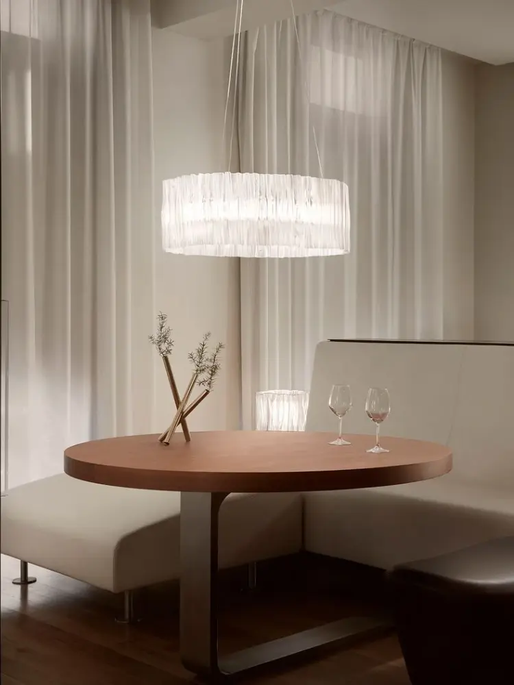 Accordéon Suspension pendant light LED pleated acrylic chandelier for Living Room Bedroom Restaurant Designer pendant lamp