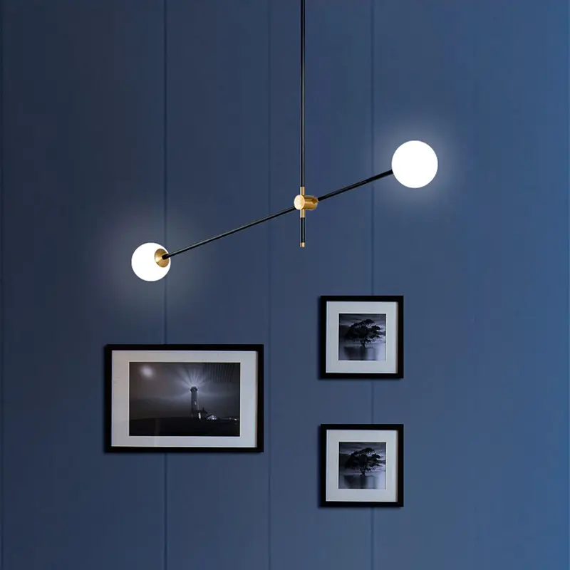Nordic mid century modern chandelier Dining room Bubble glass ball chandelier modern mid century home decor molecule light