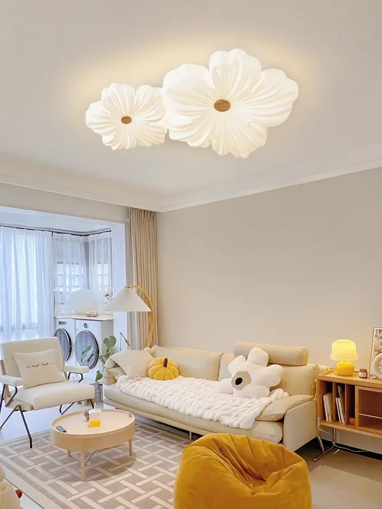 Nordic Flower Shape Ceiling Lights For Kitchen Island Living Room Bedroom LED Ceiling Lamps Indoor Decoration Lighting Lamp