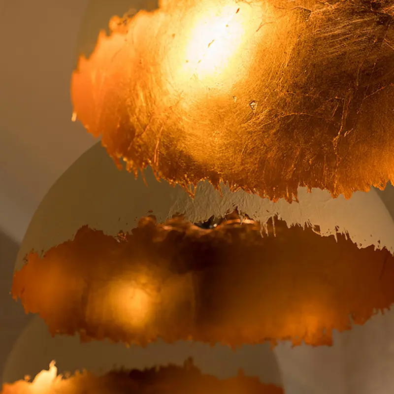 PostKrisi pendant light Designer eggshell acrylic resin sphere pendant light  studio lighting restaurant Art simple hanging lamp