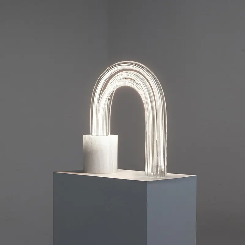 Modern Marble Table Lamp Nordic Acrylic Tube LED Table light for Living Room Bedroom Simple Design Indoor Lighting Bedside lamp