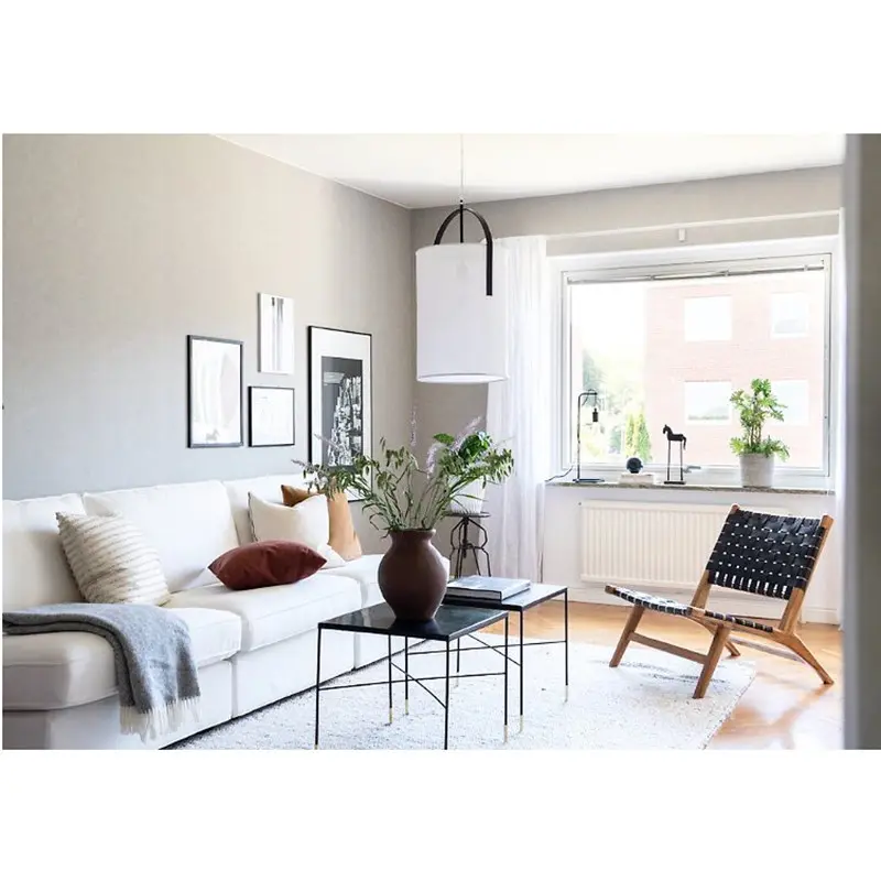 Ay Illuminate Pendant Light Nordic design linen / cotton DIY Fabric Lampshade LED white pendant light Hotel loft style lamp