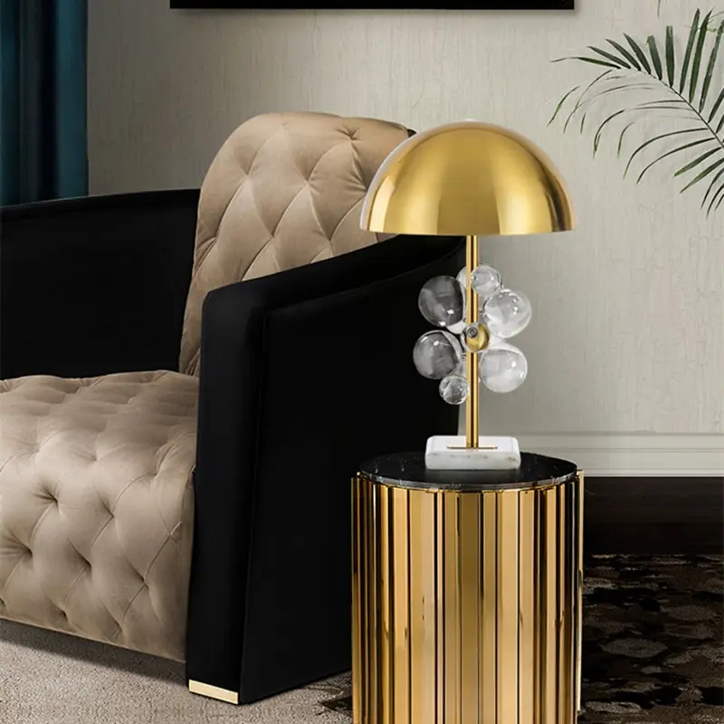 Globo Table Lamp Creative mushroom lamp for Living Room Bedroom romanti Study hotel Colorful Glass Ball table light
