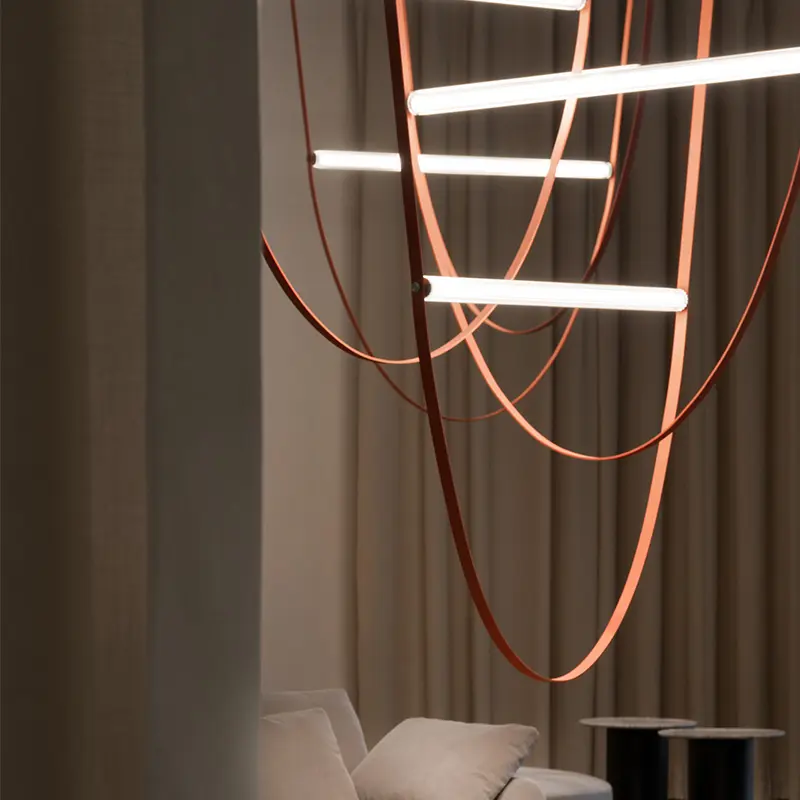 Wireline Suspension lamp Italy retro pendant lights design minimalist lamp replica For Office loft decoration Bell pendant light