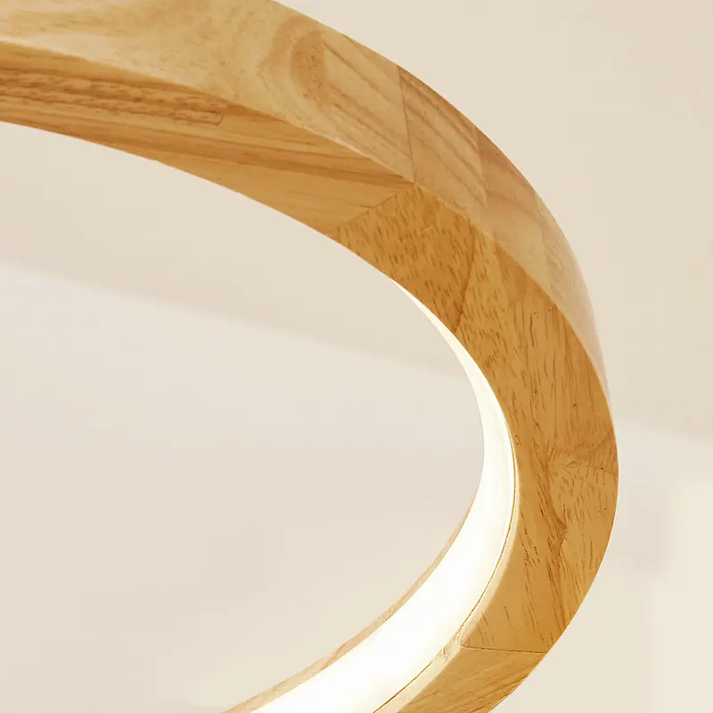 Japanese hanging lamp LED 2 round pendant light design wood light For Dining Room minimalist Kitchen house lighting fixtures
