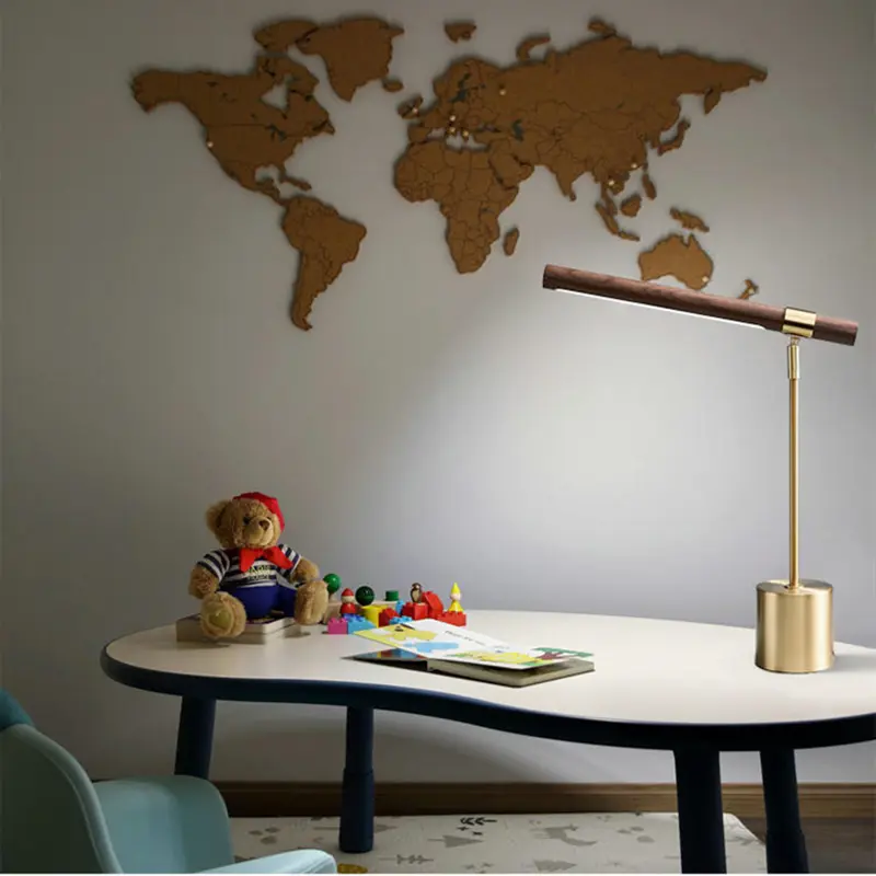 Linear Wood LED Task Light Designer vintage deco Lamp Luxury Led Bedroom Bedside Home Decoration Living Room study table lamp