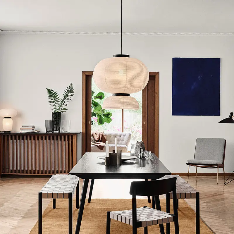 Wabi-sabi Pendant Lamp Rice Paper Pendant Light for Living Room Bedroom Restaurant Home Decor Japan Style Chandelier