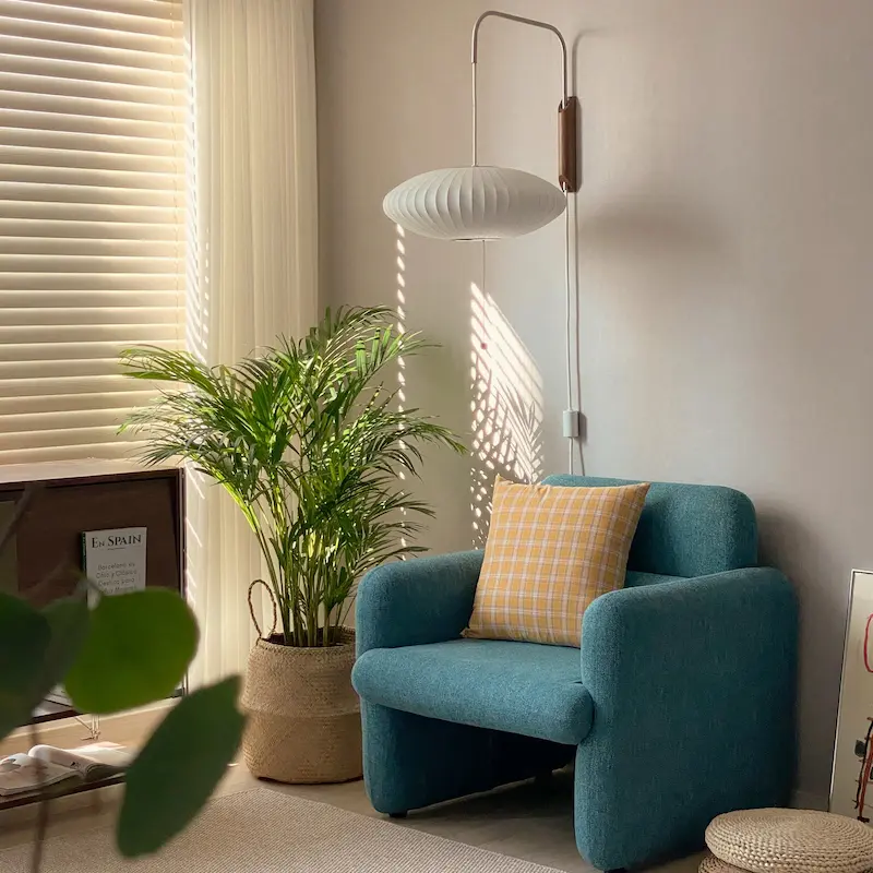 Nelson Wall lamp modern japanese wall lamp For Living Room Bedroom Home Bedside office Hotel Silk Cloth Lamp