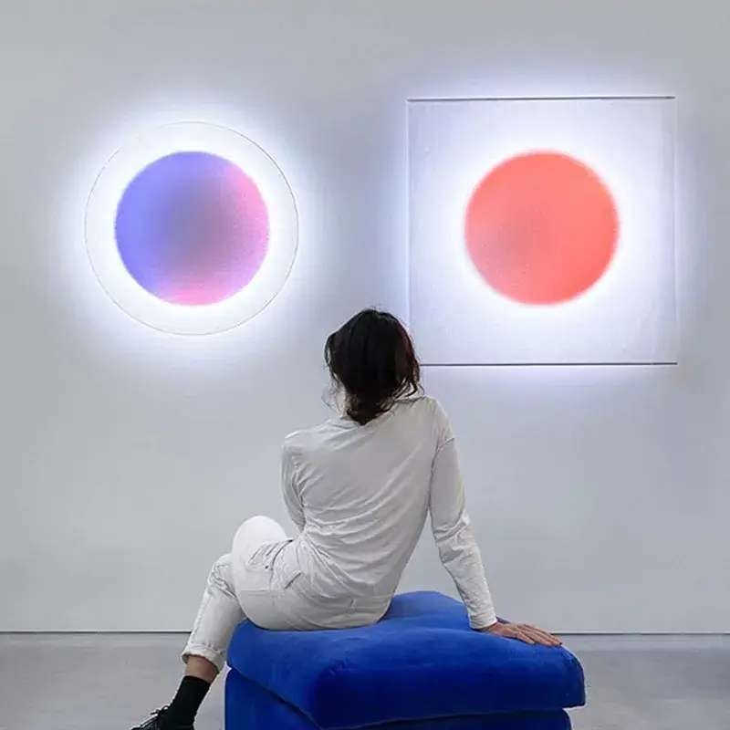 Moodmoon paper wall lamp dimmable Creative Colorful Wall light for Living Room bedroom Cafe Background  Designer wall lamp