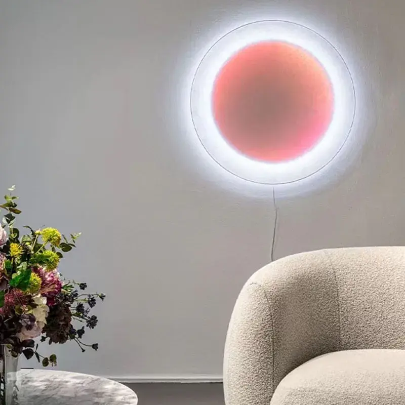Moodmoon paper wall lamp dimmable Creative Colorful Wall light for Living Room bedroom Cafe Background  Designer wall lamp