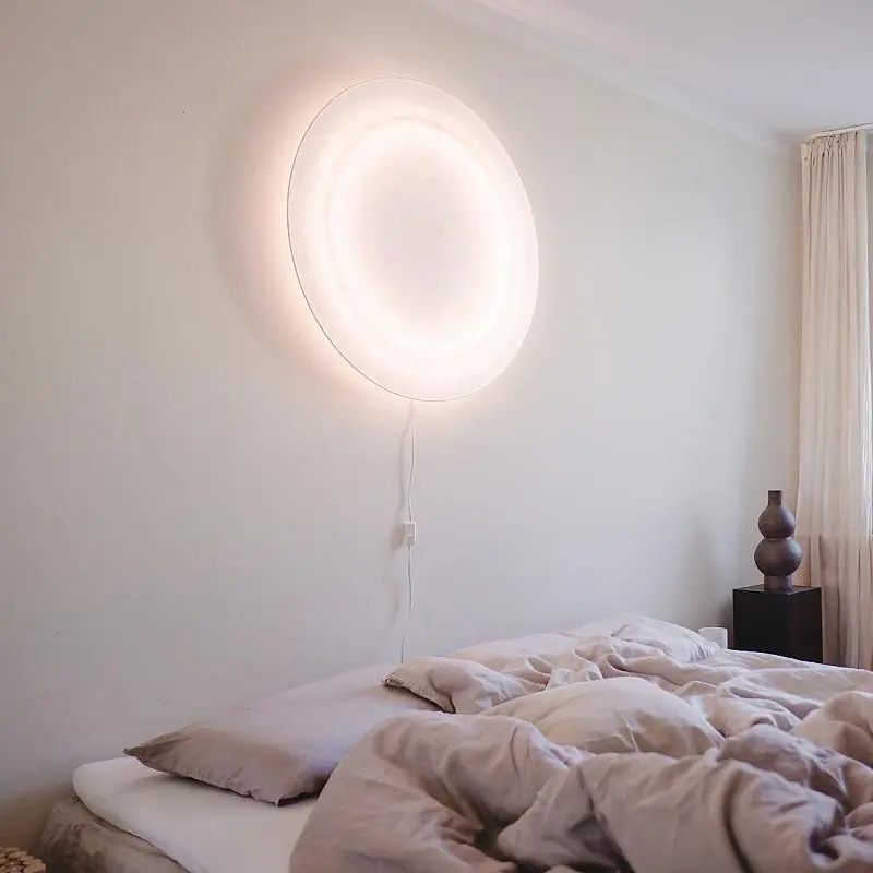 Moodmoon paper wall lamp dimmable Creative Colorful Wall light for Living Room bedroom Cafe Background  Designer wall lamp