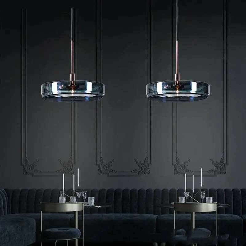 Modern round pendant light Simple Nordic glass lamp Bedroom Bedside Lights Bar Cafe Dining Room coffee designer pendant lamp