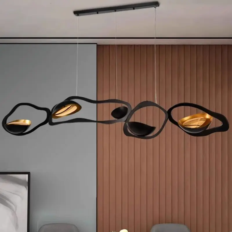 Muscularity Pendant light Nordic black and gold chrome chandelier for living room Hotel lobby Kitchen Designer Pendant Lamp