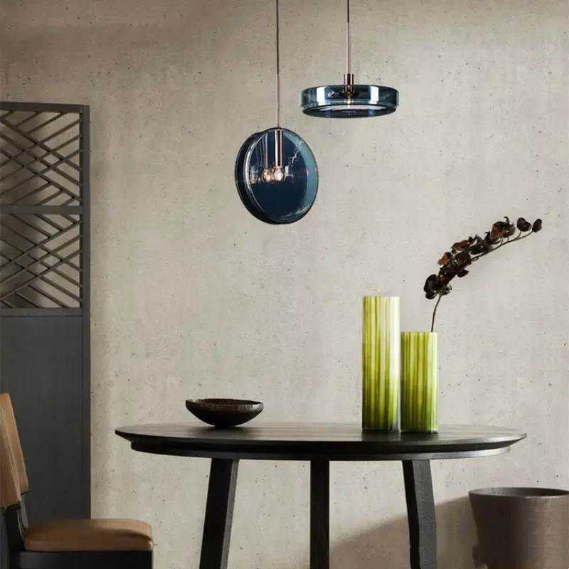 Modern round pendant light Simple Nordic glass lamp Bedroom Bedside Lights Bar Cafe Dining Room coffee designer pendant lamp