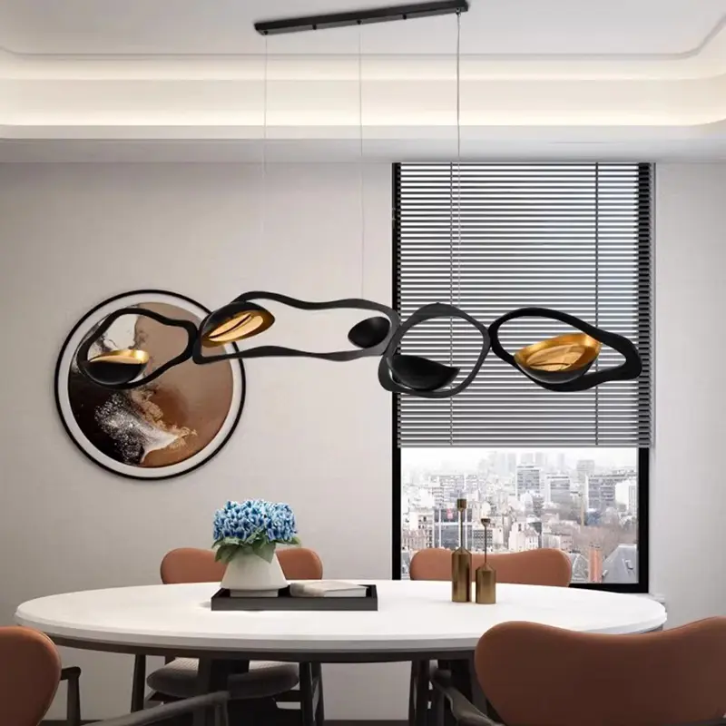 Muscularity Pendant light Nordic black and gold chrome chandelier for living room Hotel lobby Kitchen Designer Pendant Lamp