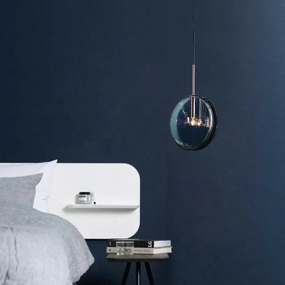 Modern round pendant light Simple Nordic glass lamp Bedroom Bedside Lights Bar Cafe Dining Room coffee designer pendant lamp