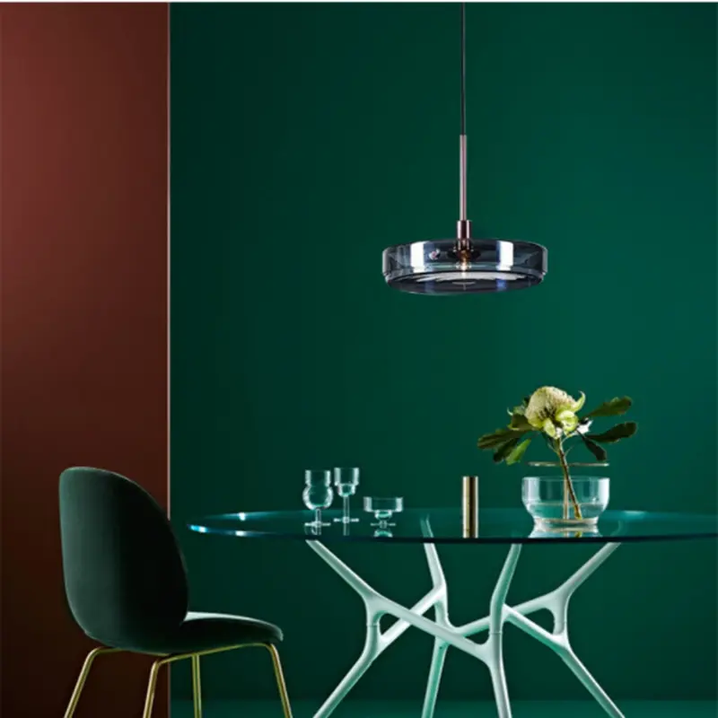 Modern round pendant light Simple Nordic glass lamp Bedroom Bedside Lights Bar Cafe Dining Room coffee designer pendant lamp