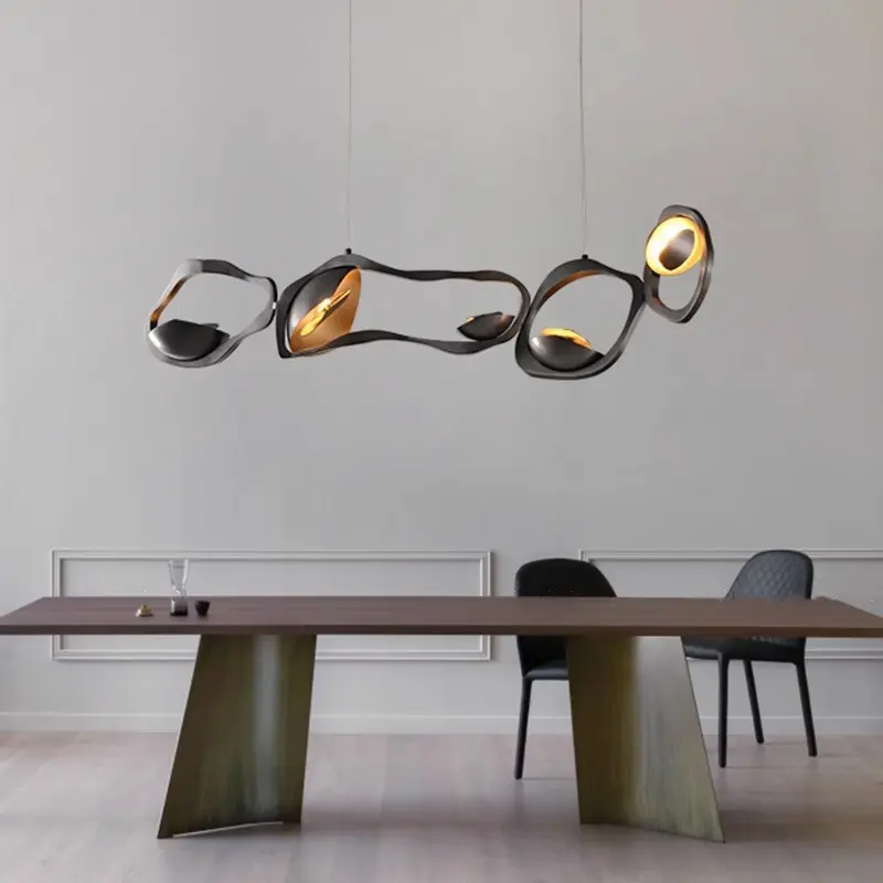Muscularity Pendant light Nordic black and gold chrome chandelier for living room Hotel lobby Kitchen Designer Pendant Lamp