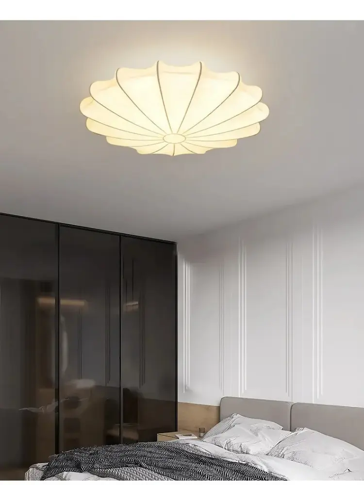 Silk Cocoon Pendant Light Wabi Sabi Japanese Petal chandelier for Living Room Kitchen Bedroom Nordic white Flower cocoon light