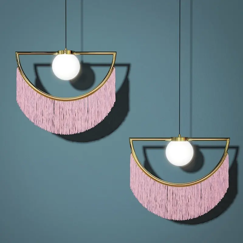 Wink Pendant Lamp Nordic Tassel Pendant Light for Living Room Kitchen Table Decoration Dining Bedroom ball chandelier