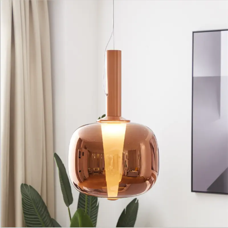 Dusk Dawn Pendant Light Rose Gold LED Good glass lamps Modern mini pendant light New Design Indoor LED Home Decor lounge light