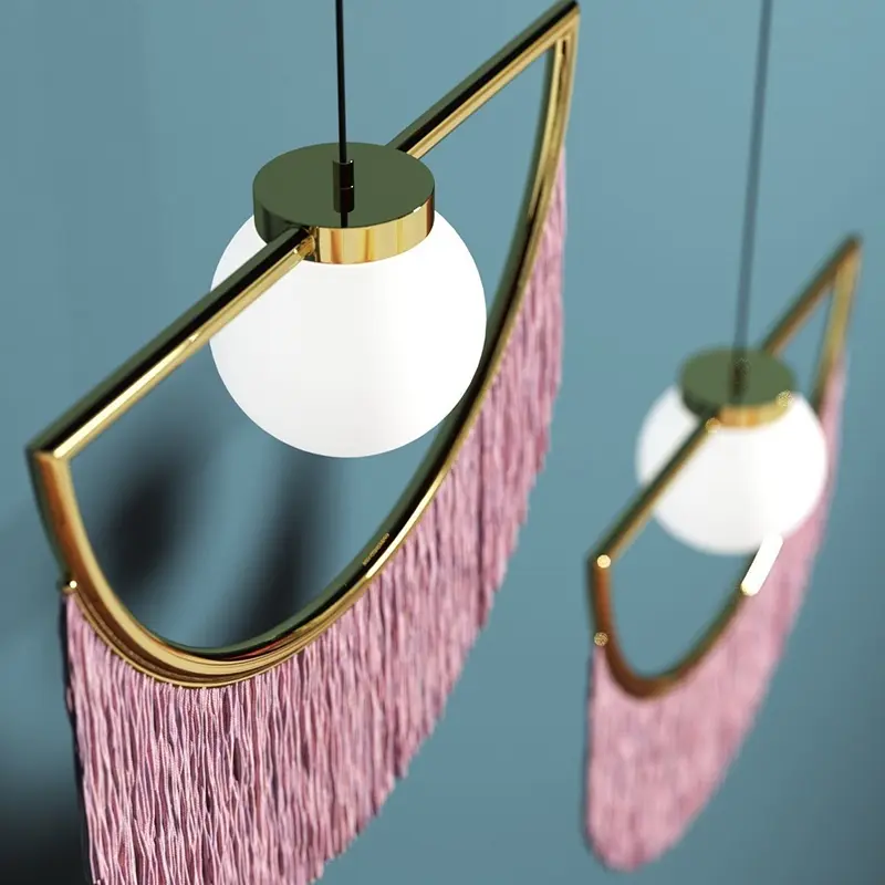Wink Pendant Lamp Nordic Tassel Pendant Light for Living Room Kitchen Table Decoration Dining Bedroom ball chandelier