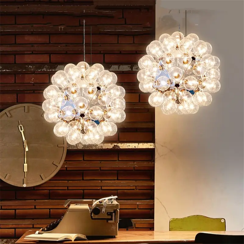 Taraxacum Suspension lamp Nordic Glass bubble pendant light Mirror geometric lamp Kitchen Modern bar decor creative lamp
