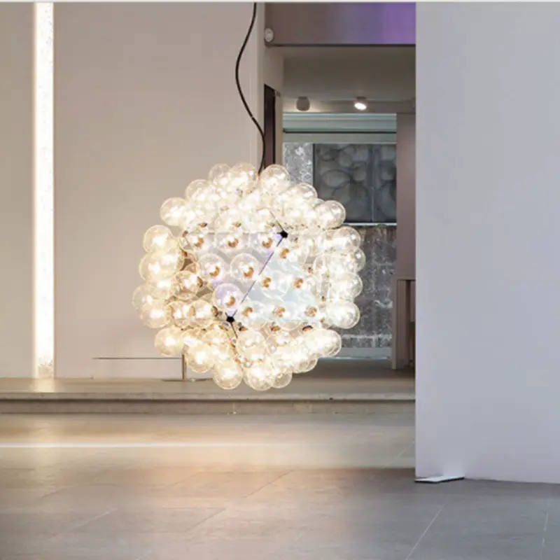 Taraxacum Suspension lamp Nordic Glass bubble pendant light Mirror geometric lamp Kitchen Modern bar decor creative lamp