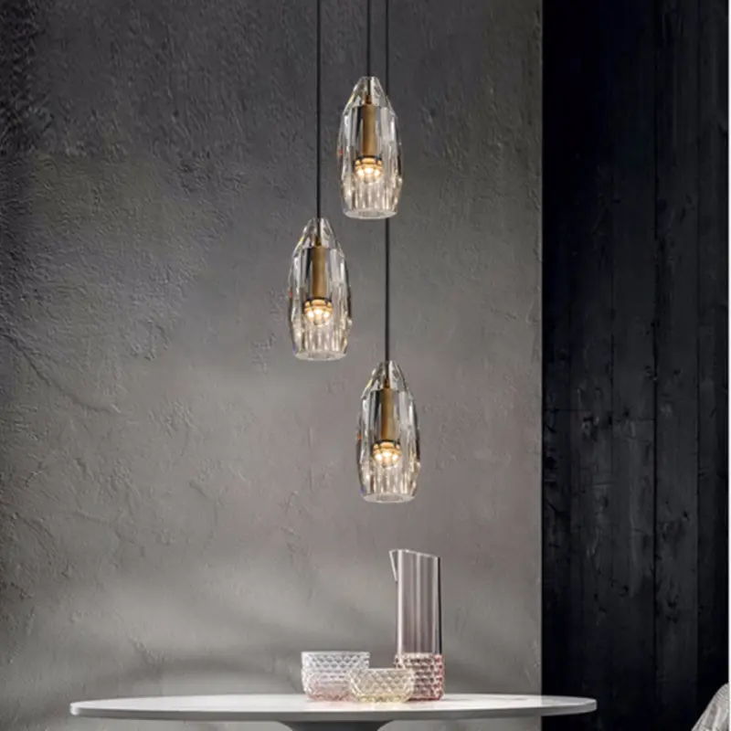 Francaix Pendant Lamp Luxurious crystal American geometric light modern minimalist glass pendant light room bedside hall lamp
