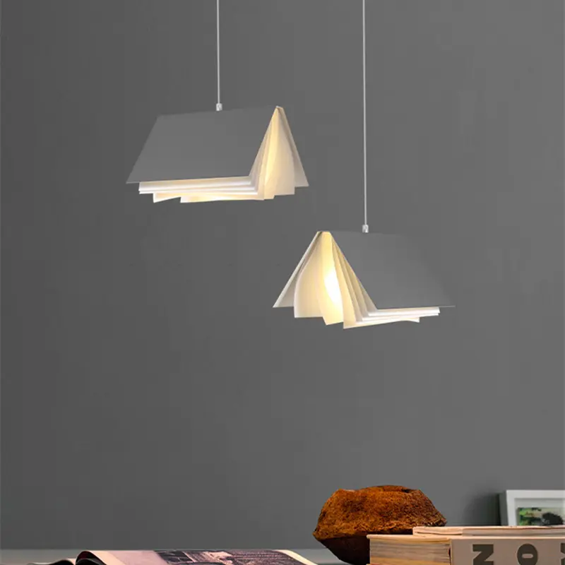 Book Shaped Pendant Lamp small personality minimalist light fixture Italian design decoration restaurant kids room pendant light