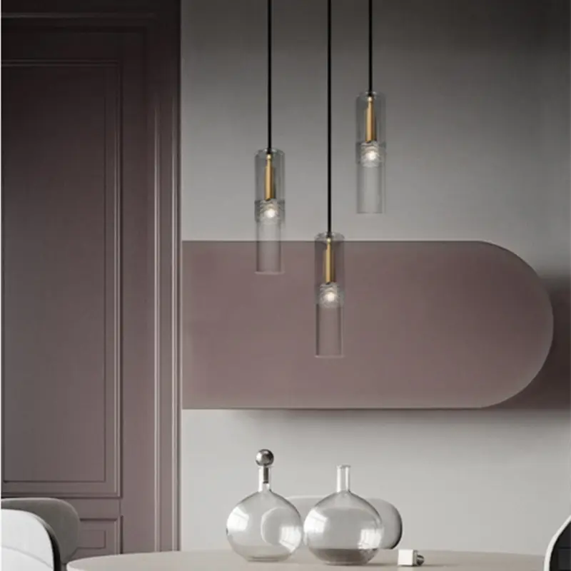 Francaix Pendant Lamp Luxurious crystal American geometric light modern minimalist glass pendant light room bedside hall lamp