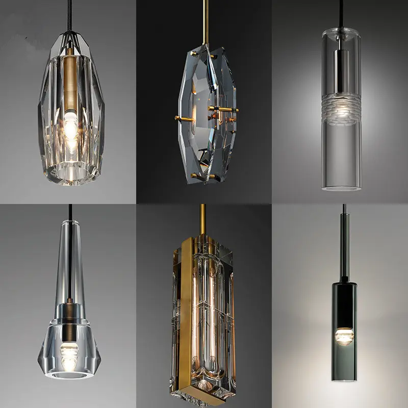Francaix Pendant Lamp Luxurious crystal American geometric light modern minimalist glass pendant light room bedside hall lamp