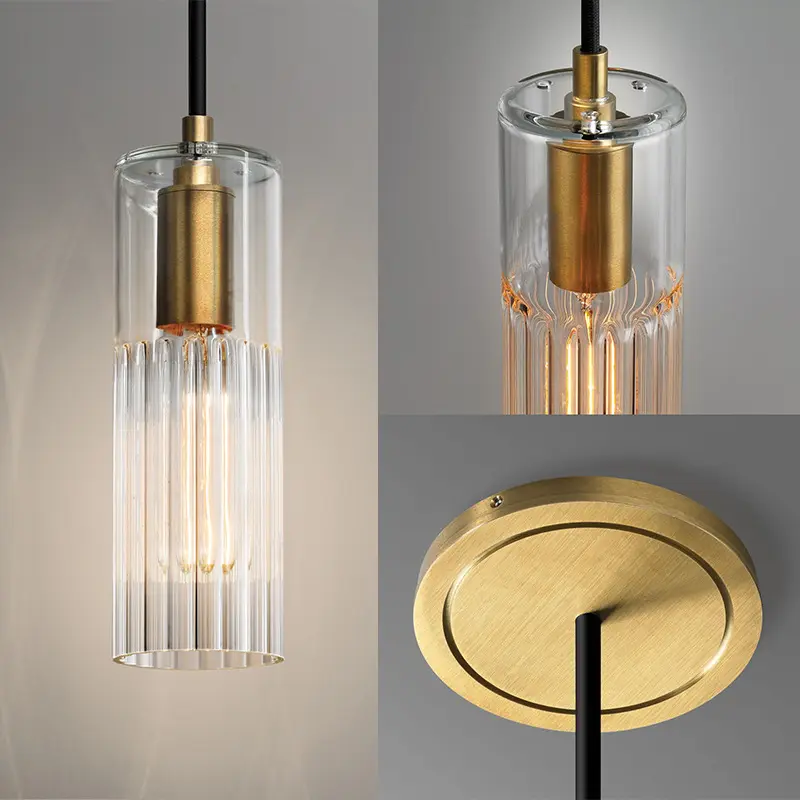 Francaix Pendant Lamp Luxurious crystal American geometric light modern minimalist glass pendant light room bedside hall lamp
