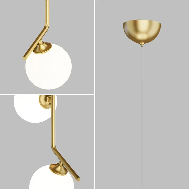 Modern Nordic glass pendant light LED Round simple lights art Creative Light for Room Bedside Indoor Decor gold pendant light
