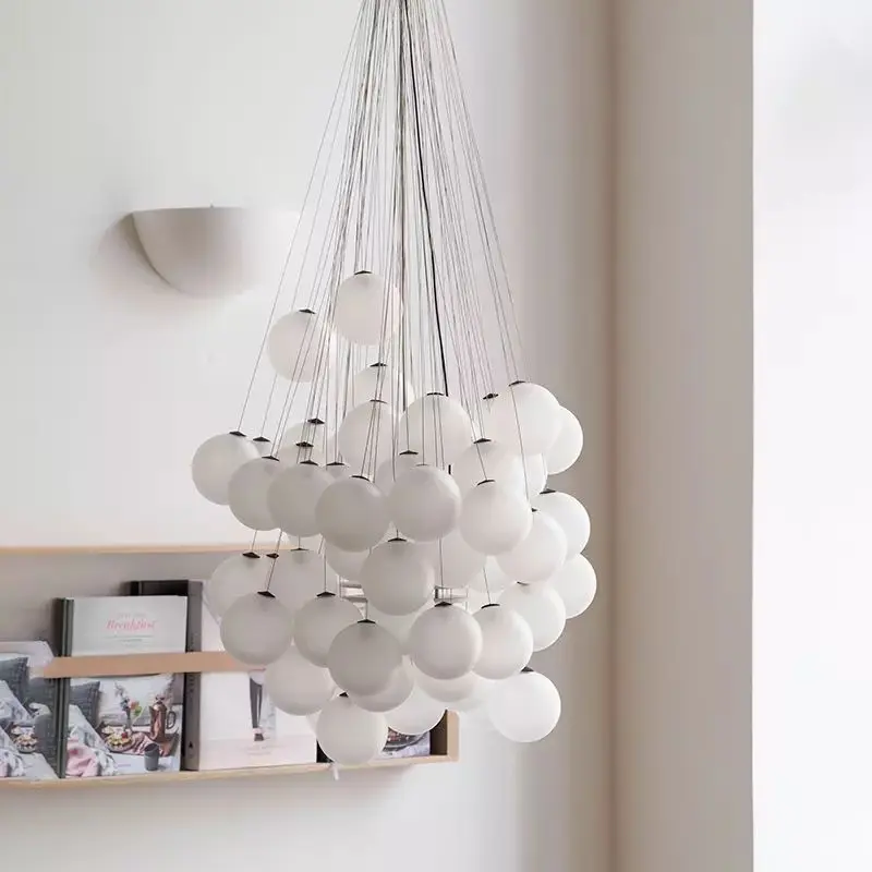 Nordic Stochastic Chandelier designer glass bubble chandelier living room bedroom bar restaurant aisle kitchen island lighting