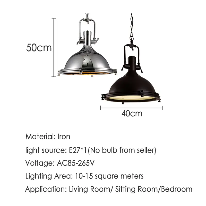 Nordic metal pendant light Loft Personality lustre industrial vintage Restaurant Pub Internet House Study Cafe bar pendant light