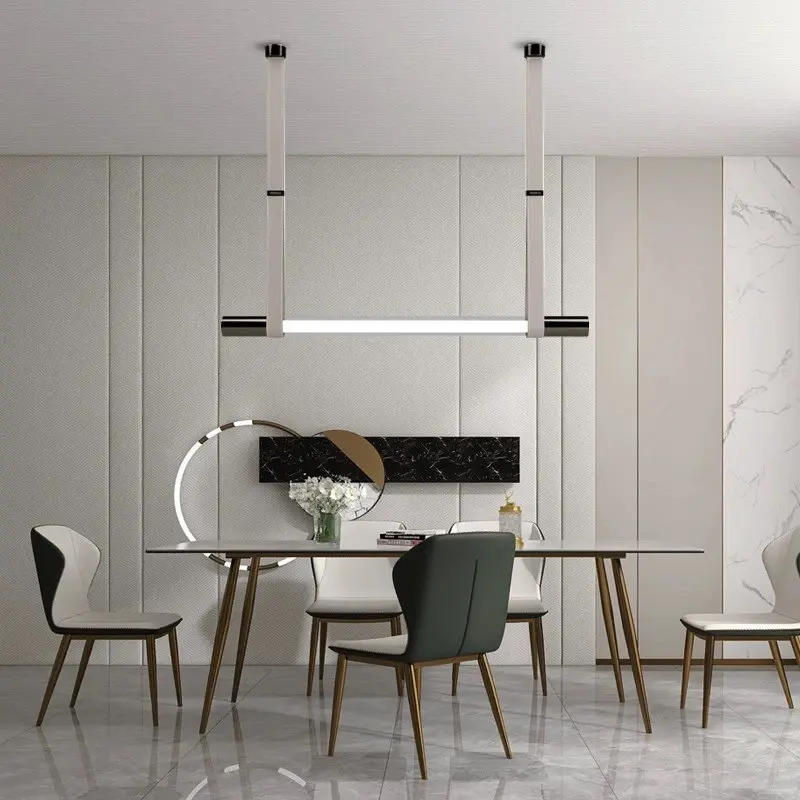 Designer Leather Belt Pendant Light Luxury Long Belt Pendant lamp for Restaurant Dining Room Long Hanging Lights Fixture