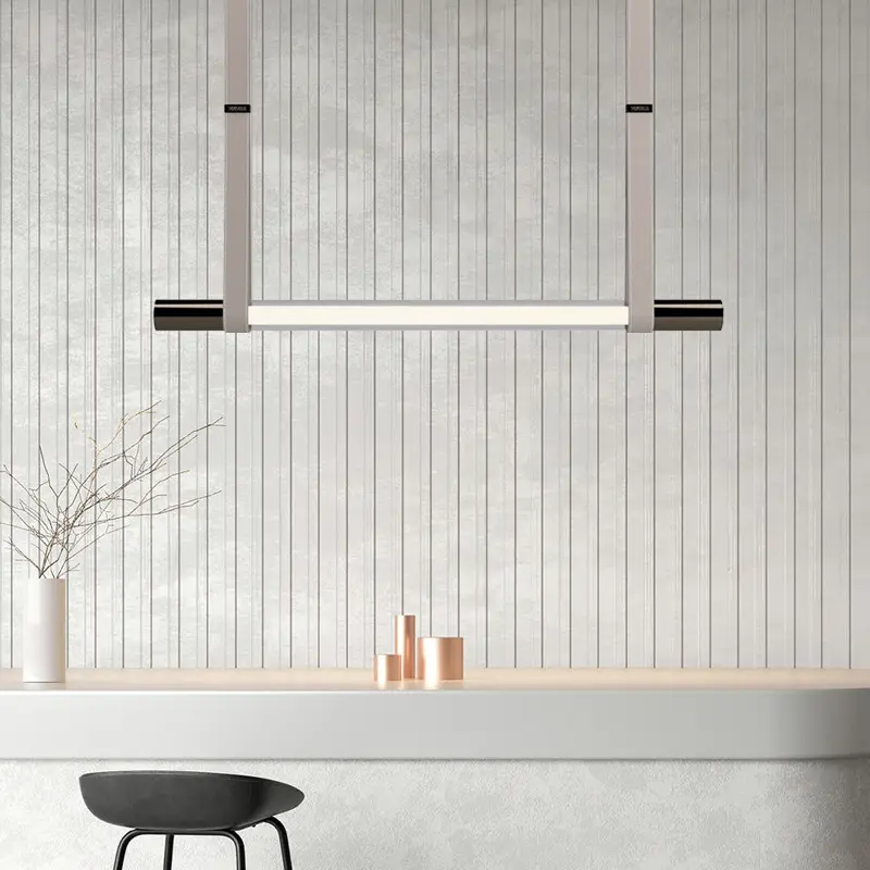 Designer Leather Belt Pendant Light Luxury Long Belt Pendant lamp for Restaurant Dining Room Long Hanging Lights Fixture