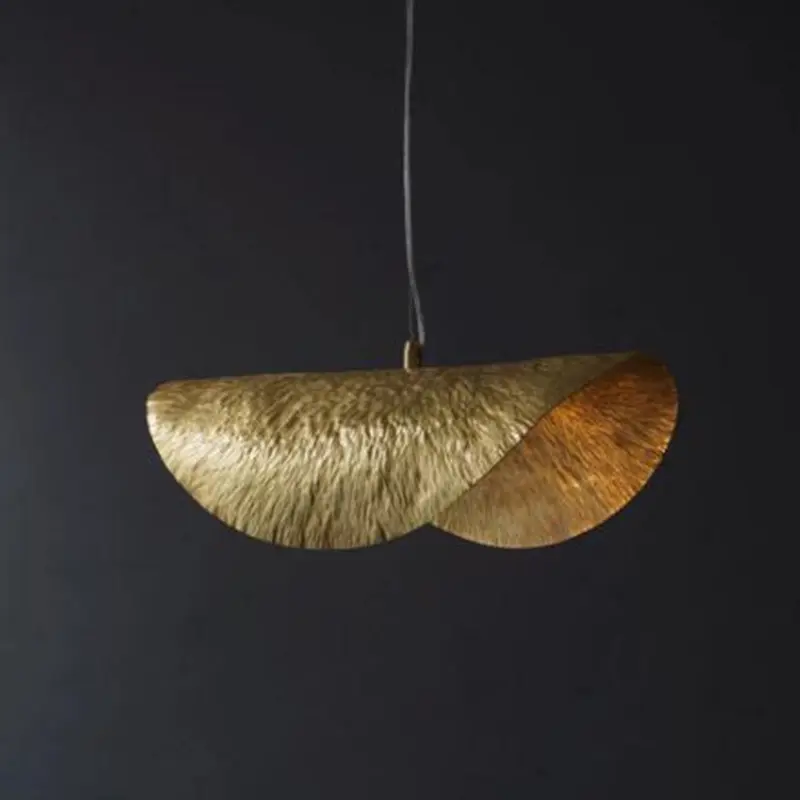 Hammered Brass Suspension Llight  retro pendant light design Luxury for Dining Room Shop Decoration lotus flower pendant light
