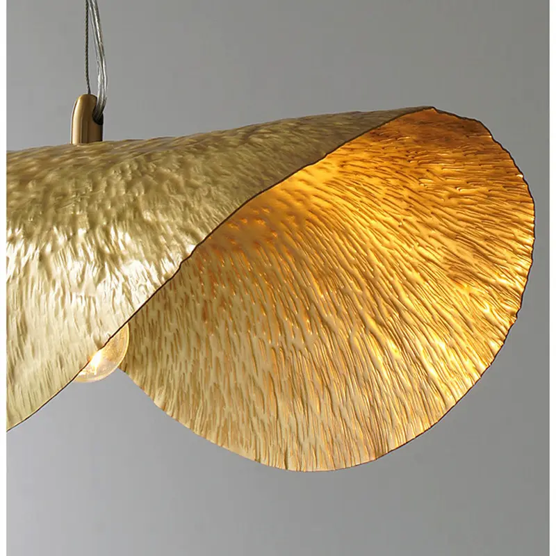 Hammered Brass Suspension Llight  retro pendant light design Luxury for Dining Room Shop Decoration lotus flower pendant light