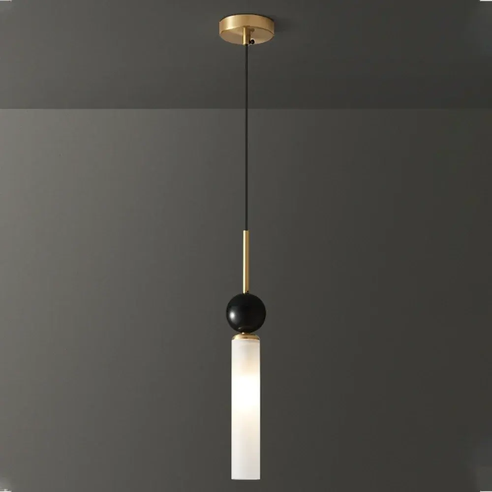 Luxury Copper Bedroom Dining Room Hanging Lamp Bedside Table Marble Pendant Light Hotel Lobby Porch Chandelier for Room Decor