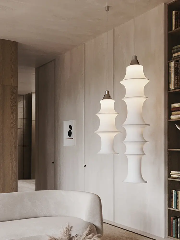 Wabi Sabi Cloth Hanging Lamp for Ceiling Japan Creative Pendant Light Living Room Bedroom Chandelier Loft Home Decoration Lustre
