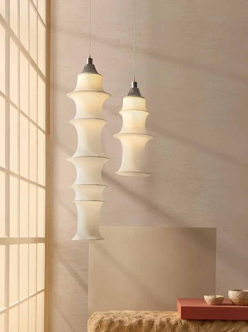 Wabi Sabi Cloth Hanging Lamp for Ceiling Japan Creative Pendant Light Living Room Bedroom Chandelier Loft Home Decoration Lustre