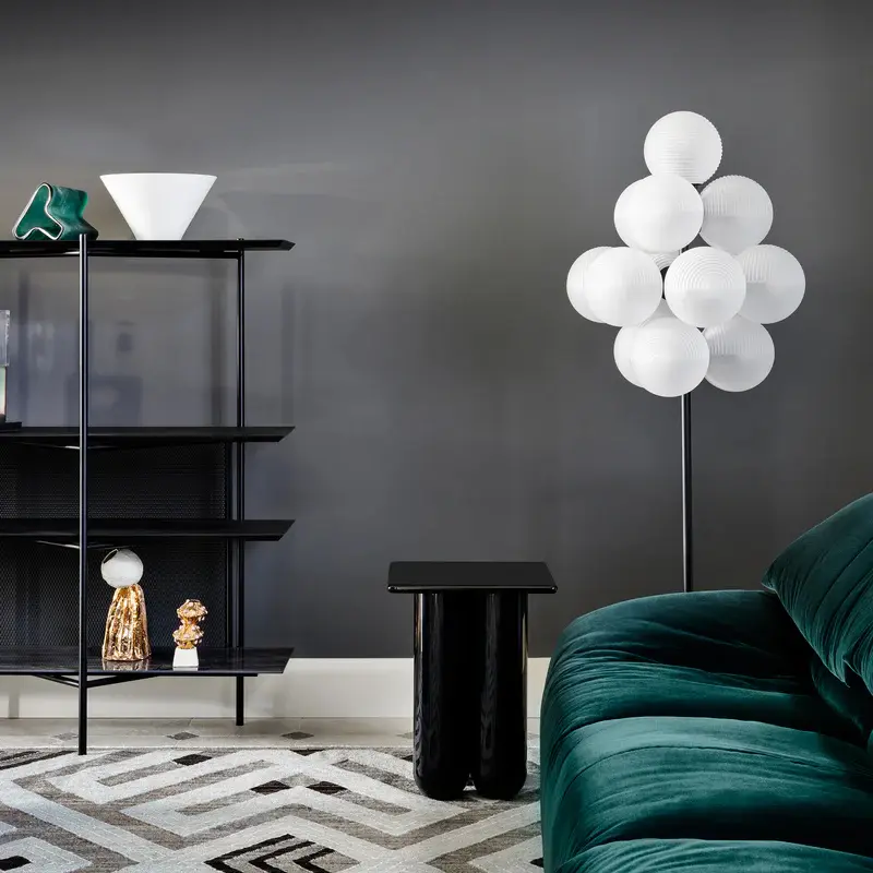 Moonriver Lighting Creative Grape Chandelier Modern Glass Ball Pendant Lamp Living Room Parlor Bedside Floor Lamp for Home 2024
