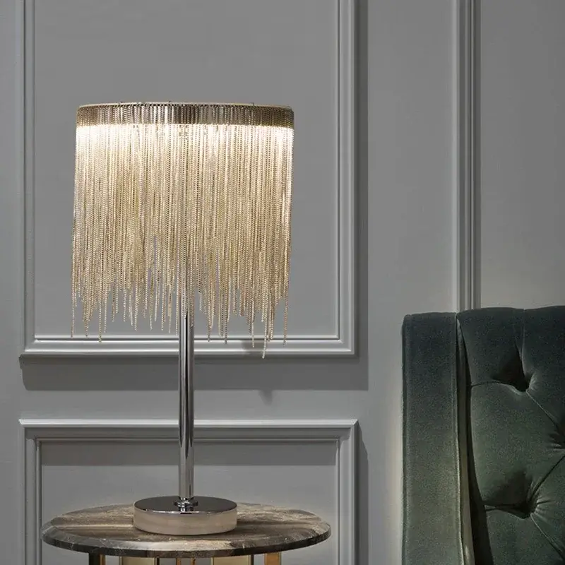 Aluminium Chain Floor Lamp Shop Restaurant Corner Stand Light Living Room Bedroom Floor Light for Home and Decorations Lustre
